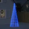Image de vidaXL vidaXL Arbre de Noël lumineux sur mât de drapeau 550 LED bleu 300 cm