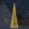 Image de vidaXL Sapin de Noël à LED sur mât de drapeau 1534 LED blanc 500 cm358116