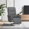 Image de vidaXL Fauteuil inclinable de massage et repose-pieds gris foncé tissu356574