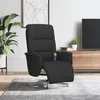 Image de vidaXL Fauteuil inclinable de massage avec repose-pieds noir tissu
