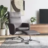 Image de vidaXL Fauteuil inclinable avec repose-pied gris similicuir356591