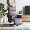 Image de vidaXL Fauteuil inclinable de massage repose-pieds gris similicuir356595