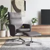 Image de vidaXL Fauteuil inclinable de massage avec repose-pied gris similicuir356599