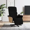 Image de vidaXL Fauteuil inclinable avec repose-pieds noir tissu356603
