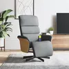 Image de vidaXL Fauteuil inclinable de massage et repose-pieds gris clair tissu356613