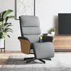 Image de vidaXL Vidaxl Fauteuil Inclinable De Massage Et Repose-Pieds Gris Clair Tissu