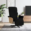 Image de vidaXL Vidaxl Fauteuil Inclinable De Massage Avec Repose-Pieds Noir Tissu