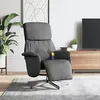 Image de vidaXL Fauteuil inclinable de massage et repose-pieds gris foncÃ© tissu