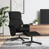 Image de vidaXL Fauteuil de massage inclinable avec repose-pied noir tissu356680
