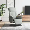 Image de vidaXL Fauteuil inclinable de massage repose-pied gris clair velours