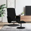 Image de vidaXL Fauteuil de massage inclinable avec repose-pied noir velours356702