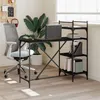 Image de vidaXL Bureau d'ordinateur avec étagères noir 120x47x109 cm836213