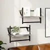 Image de vidaXL ÃtagÃ¨res murales avec barres 2 pcs sonoma gris 40x25x30 cm