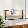 Image de vidaXL Étagère murale avec barre chêne sonoma 65x25x30 cm