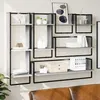 Image de vidaXL Ensemble d'étagères murales avec barres 6 pcs sonoma gris