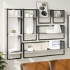 Image de vidaXL Ensemble d'Ã©tagÃ¨res murales avec barres 6 pcs sonoma gris