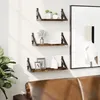 Image de vidaXL Ensemble d'étagères murales 3 pcs chêne fumé bois d'ingénierie