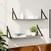 Image de vidaXL Étagères murales 2pcs sonoma gris 80x25x25,5 cm bois ingénierie