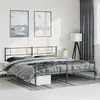 Image de vidaXL Cadre de lit métal avec tête de lit/pied de lit noir 183x213 cm