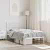Image de Vidaxl Cadre De Lit MÃ©tal Sans Matelas Avec TÃªte De Lit Blanc 75x190cm