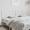 Image de vidaXL Tête de lit métal blanc 200 cm