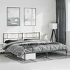 Image de vidaXL Cadre de lit métal avec tête de lit noir 183x213 cm