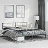 Image de vidaXL Cadre de lit métal avec tête de lit noir 193x203 cm