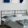 Image de vidaXL Tête de lit métal noir 180 cm