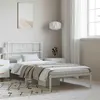 Image de vidaXL Cadre de lit métal avec tête de lit blanc 100x190 cm