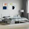Image de vidaXL Cadre de lit métal sans matelas et tête de lit blanc 180x200 cm355516