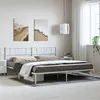Image de vidaXL Cadre de lit métal avec tête de lit blanc 183x213 cm