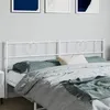 Image de vidaXL Tête de lit métal blanc 200 cm