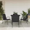 Image de vidaXL Ensemble à manger de jardin 5 pcs noir textilène et acier