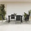 Image de vidaXL Ensemble à manger de jardin 5 pcs noir textilène et acier