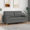 Image de vidaXL Canapé 2 places avec oreillers gris foncé 140 cm tissu3200783