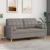 Image de vidaXL Canapé 2 places avec oreillers décoratifs taupe 140 cm tissu3200789