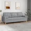 Image de vidaXL Canapé 3 places avec oreillers gris clair 180 cm tissu3200790
