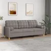 Image de vidaXL Canapé 3 places avec oreillers décoratifs taupe 180 cm tissu3200797