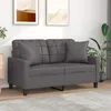Image de vidaXL CanapÃ© 2 places avec oreillers gris 120 cm similicuir