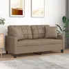 Image de vidaXL Canapé 2 places avec oreillers cappuccino 140 cm similicuir3200807
