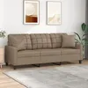 Image de vidaXL Canapé 3 places avec oreillers cappuccino 180 cm similicuir3200812