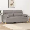 Image de vidaXL Canapé 2 places avec oreillers décoratifs taupe 140 cm tissu3200828