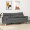 Image de vidaXL Canapé 3 places avec oreillers gris foncé 180 cm tissu3200830