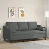 Image de vidaXL CanapÃ© 3 places avec oreillers gris foncÃ© 180 cm tissu