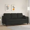 Image de vidaXL CanapÃ© 3 places avec oreillers dÃ©coratifs noir 180 cm tissu