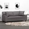 Image de vidaXL Canapé 2 places avec oreillers décoratifs gris 140cm similicuir3200868