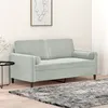 Image de vidaXL Canapé 2 places avec oreillers gris clair 140 cm velours3200881
