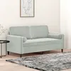 Image de vidaXL CanapÃ© 2 places avec oreillers gris clair 140 cm velours