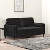 Image de vidaXL Vidaxl Canapé 2 Places Avec Oreillers Décoratifs Noir 140 Cm Velours