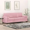Image de vidaXL Canapé 3 places avec oreillers décoratifs rose 180 cm velours3200894
